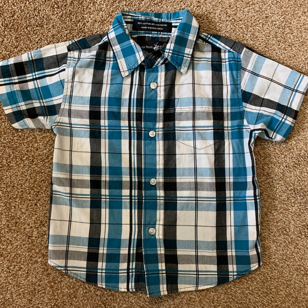 Beverly Hills Polo Club plaid short sleeve shirt